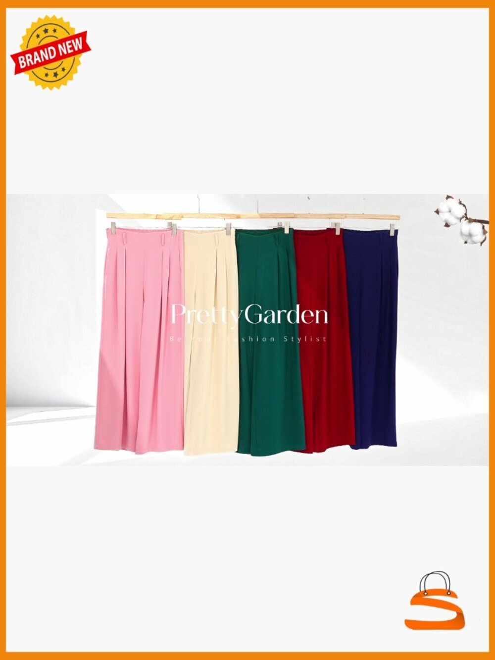 High Waisted Wide Leg Palazzo Pants Pleated Slacks Business Casual Flowy - Picture 7 of 7